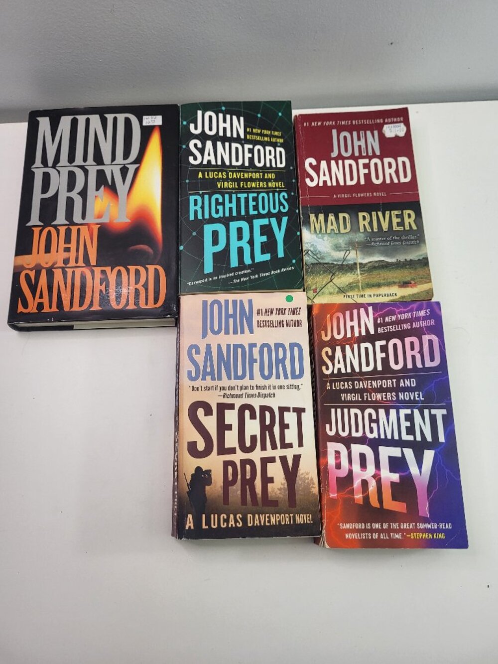John Sandford Prey Book Lot of 5 Lucas Davenport & Virgil Flowers Paperbacks